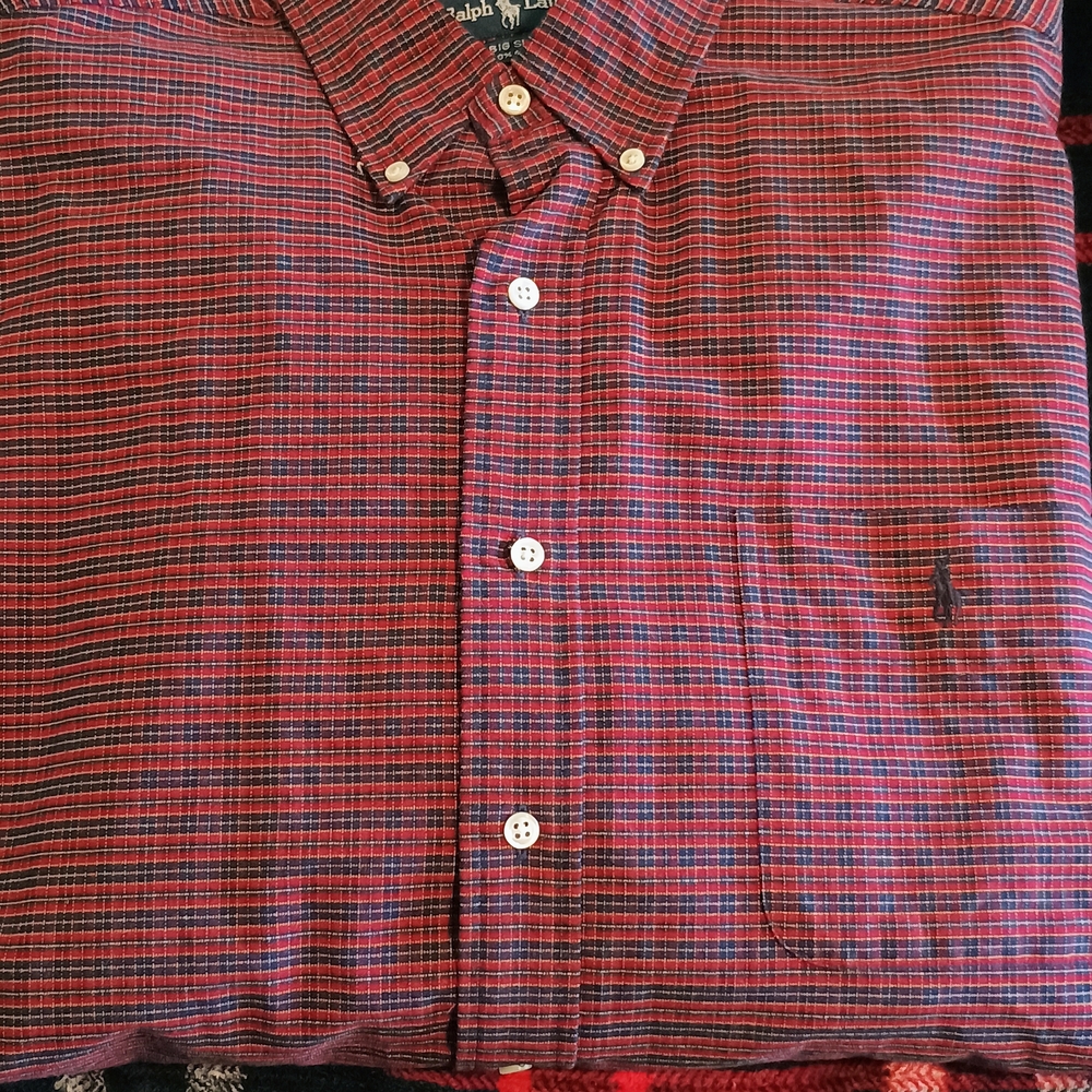 Men's Red Plaid Shirt